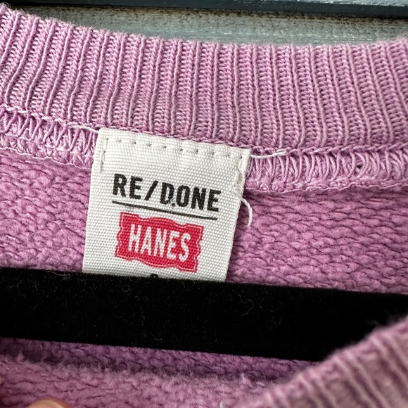 RE/DONE HANES Edition Classic Raglan In Faded Blossom Size S - Picture 6 of 8